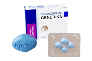 Viagra Generika Packung mit der Anleitung und Blister mit Tabtellen