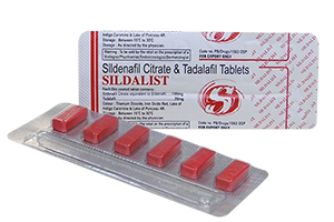 Blister und Tabletten Sildalist 120mg